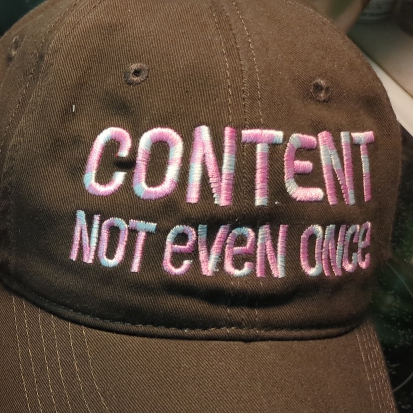 Content: Not Even Once cap, brown