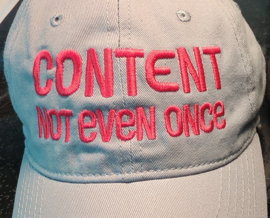 Content: Not Even Once cap, gray